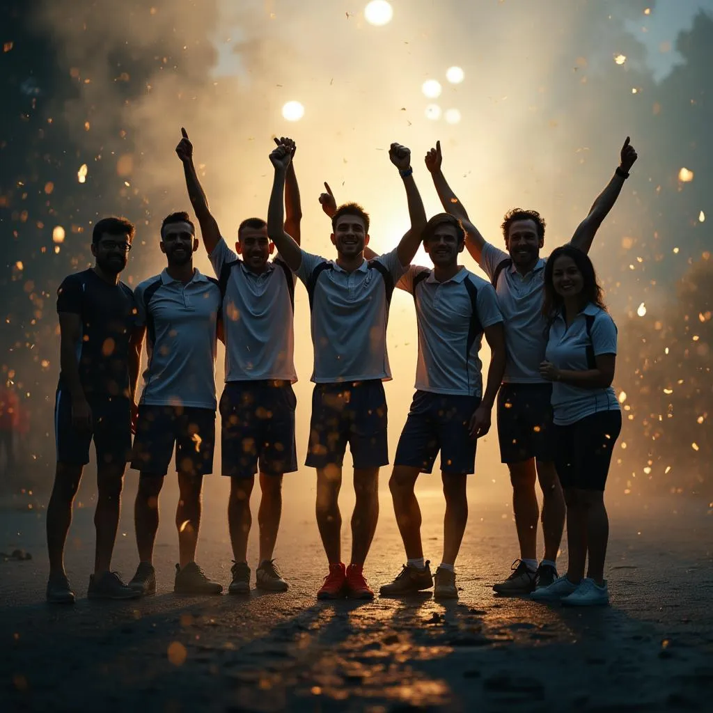 Equipo celebrando resultados positivos